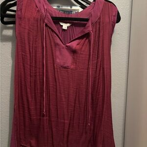 Elegant Women's Burgundy Sleeveless Top
